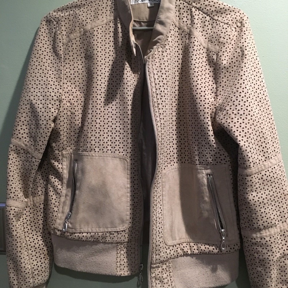 Kenneth Cole Spring short suede jacket - Picture 3 of 5